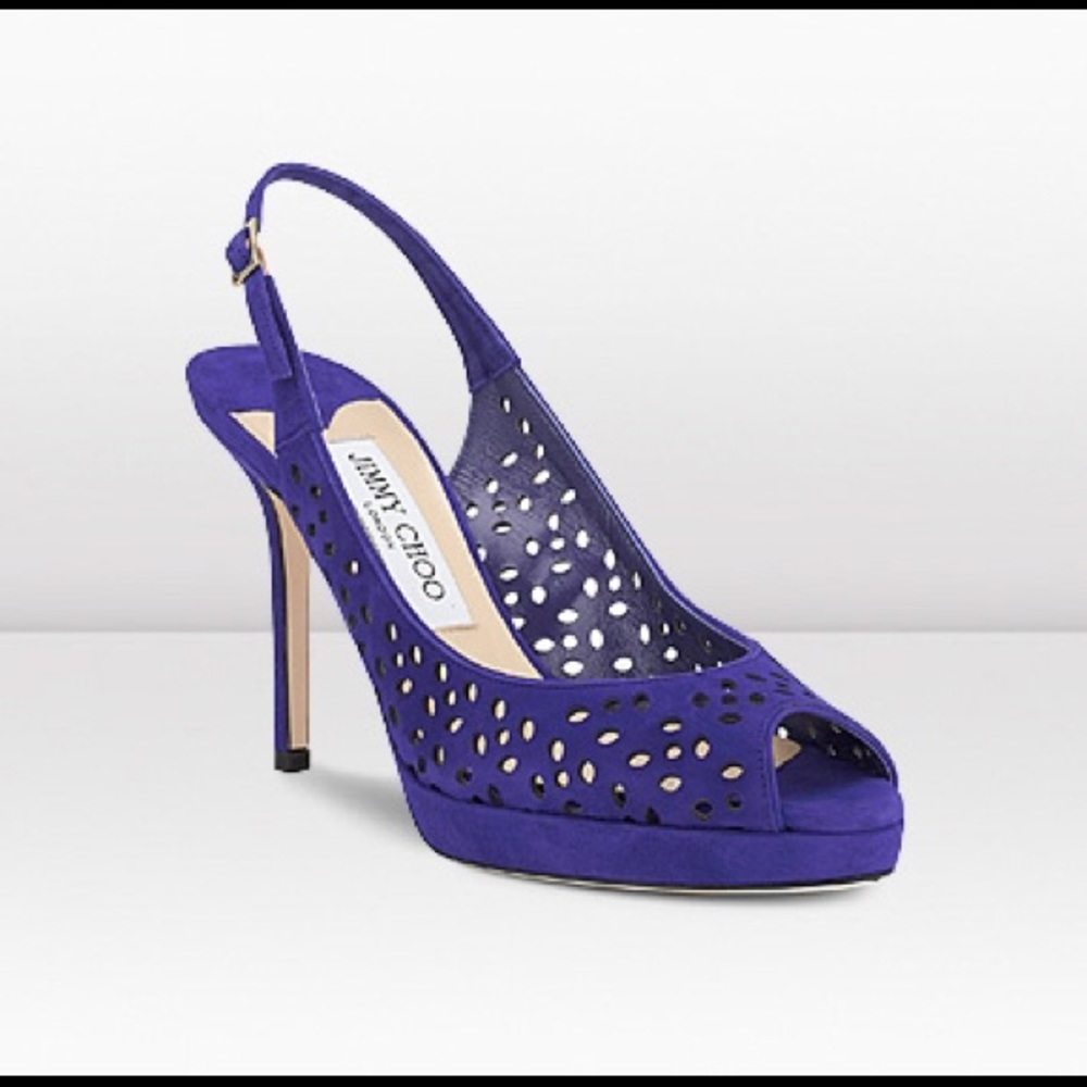 Jimmy Choo Perforated Suede Pumps Size 40
